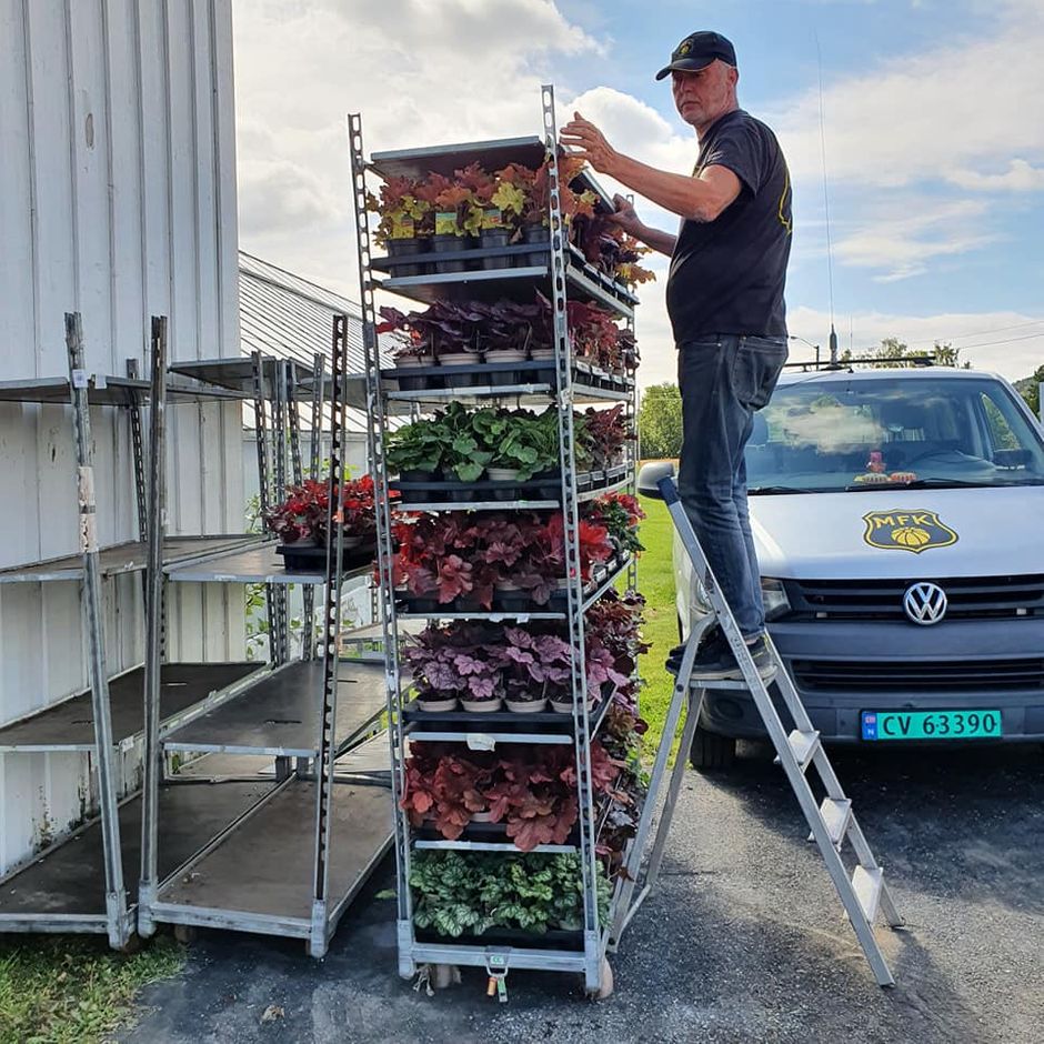Dag Frimo er pakkemester med sine 2 meter på strømpelesten